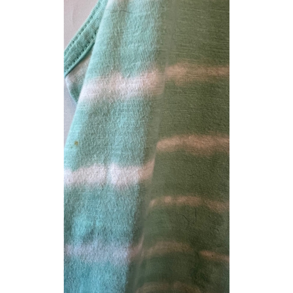 EDDIE BAUER Teal Striped Tie Dye Sleeveless Scoop Neck Casual Tank Top XL - Picture 6 of 7